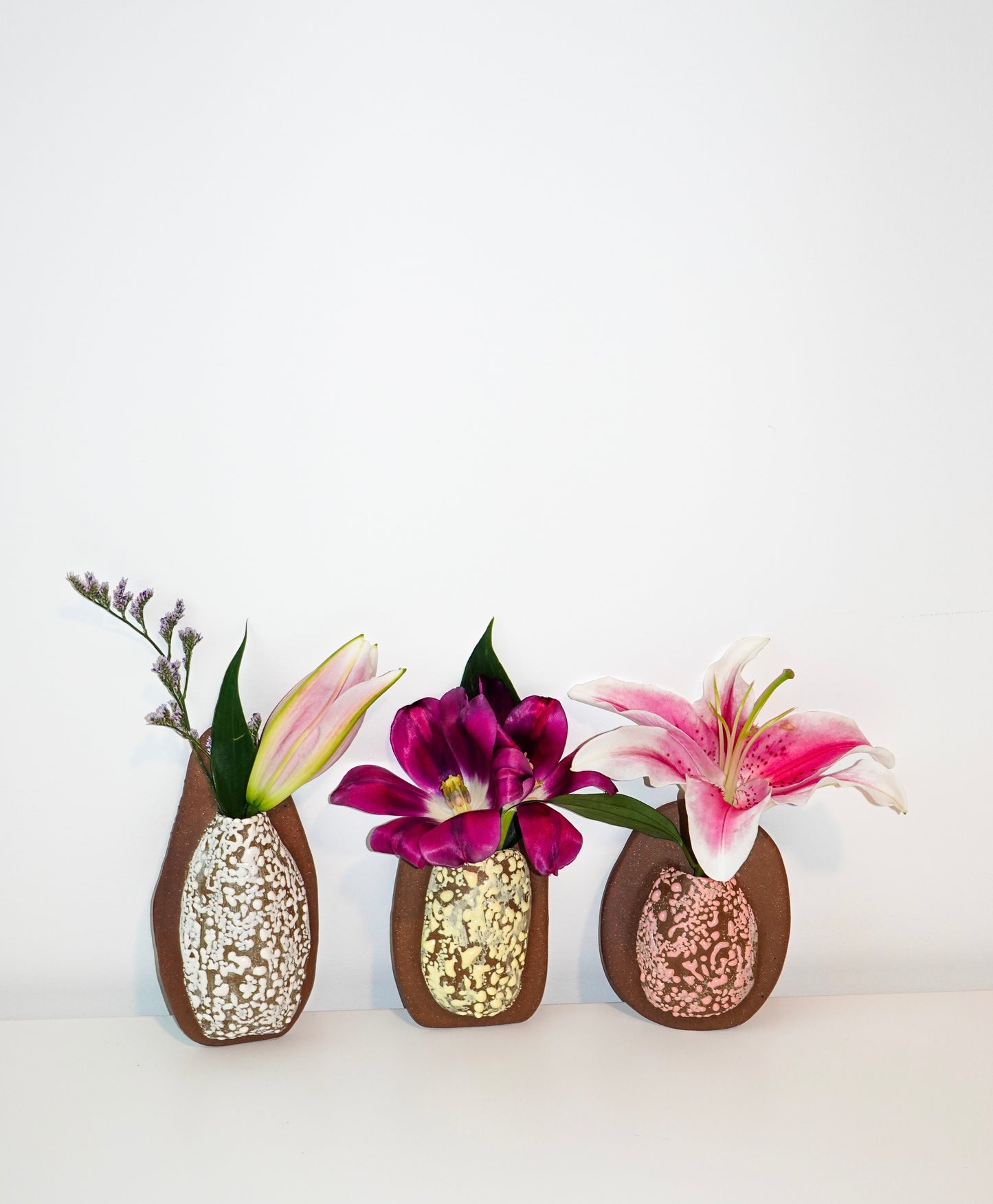 stoneware wall vase