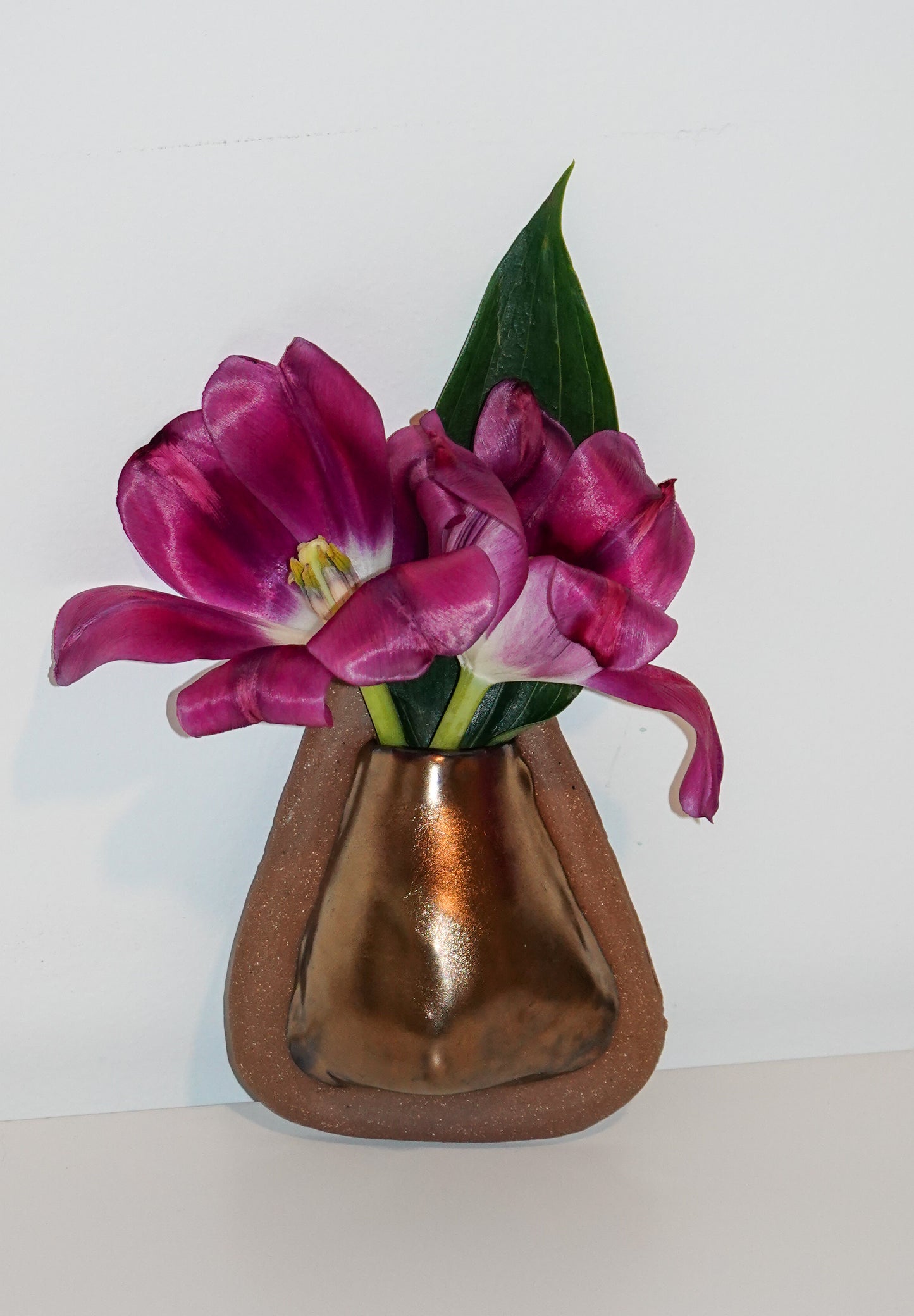 stoneware wall vase